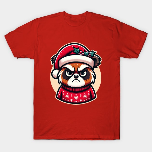 Holiday Grump - Festive Animal Christmas T-Shirt by OnyxBlackStudio